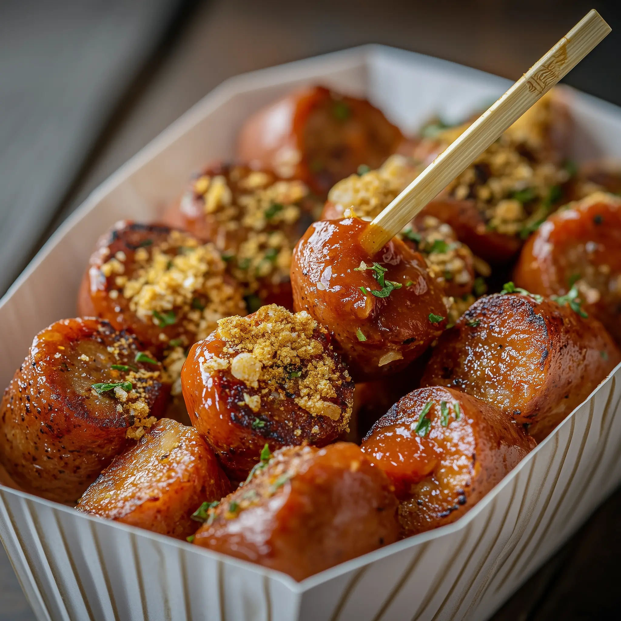 Currywurst aus der Heißluftfritteuse