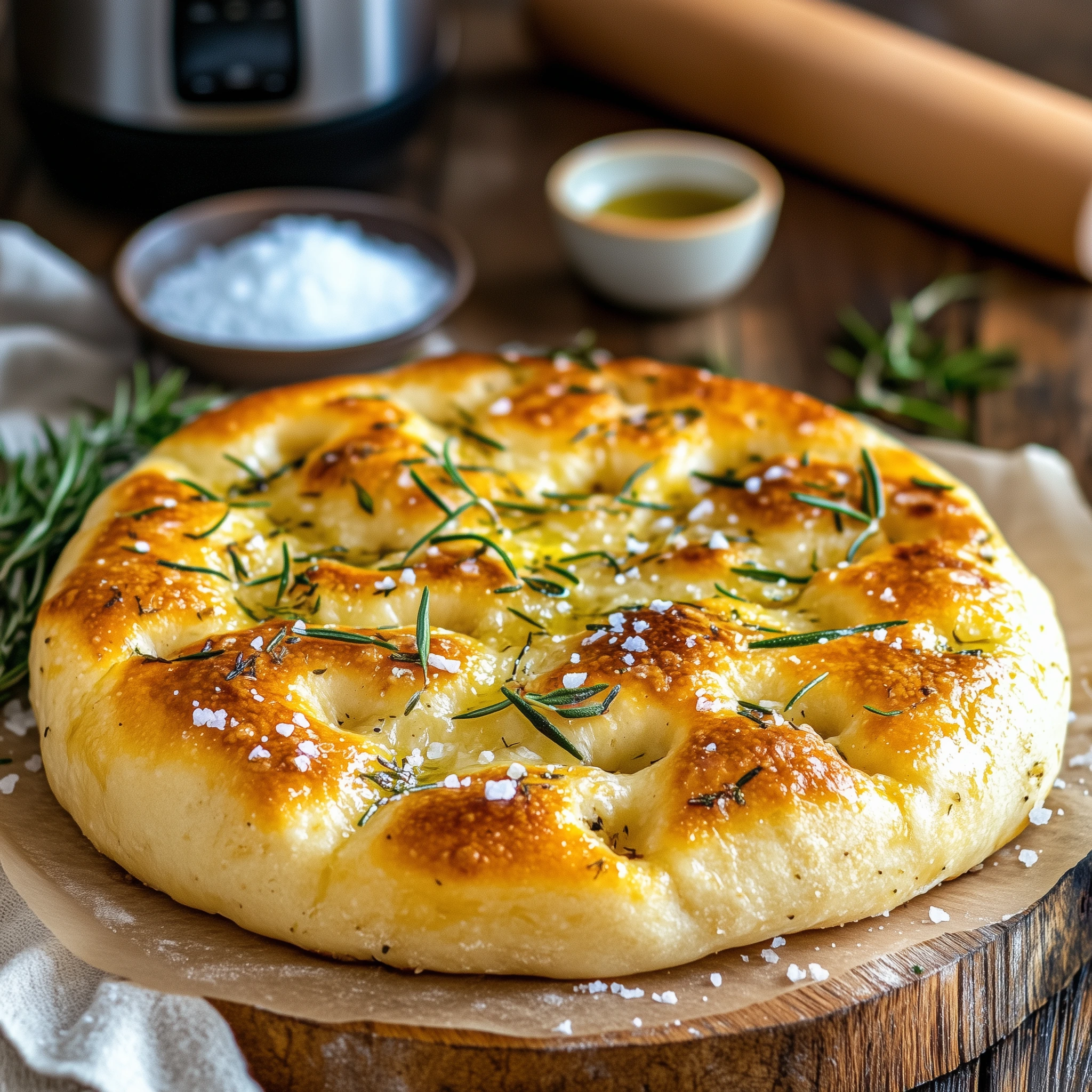 Focaccia aus der Heißluftfritteuse