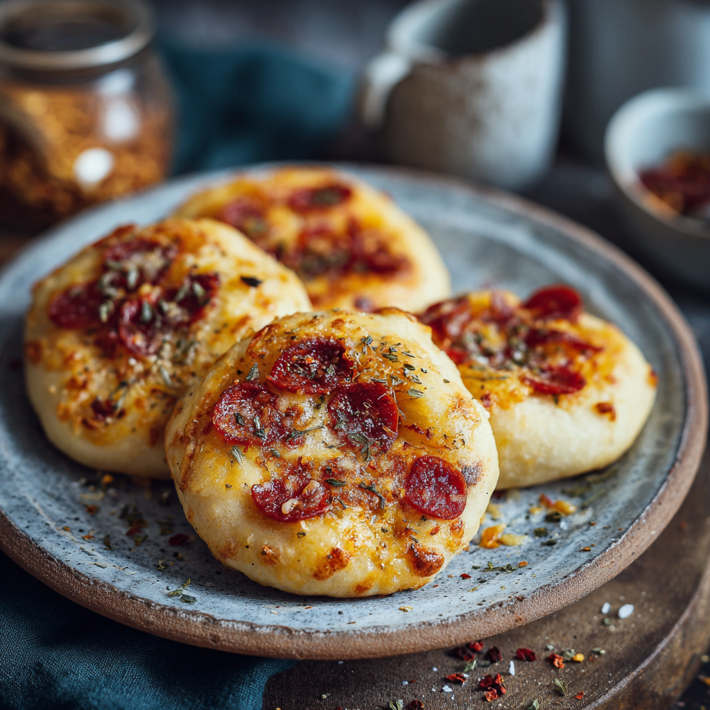 Pizzabrötchen aus der Heißluftfritteuse