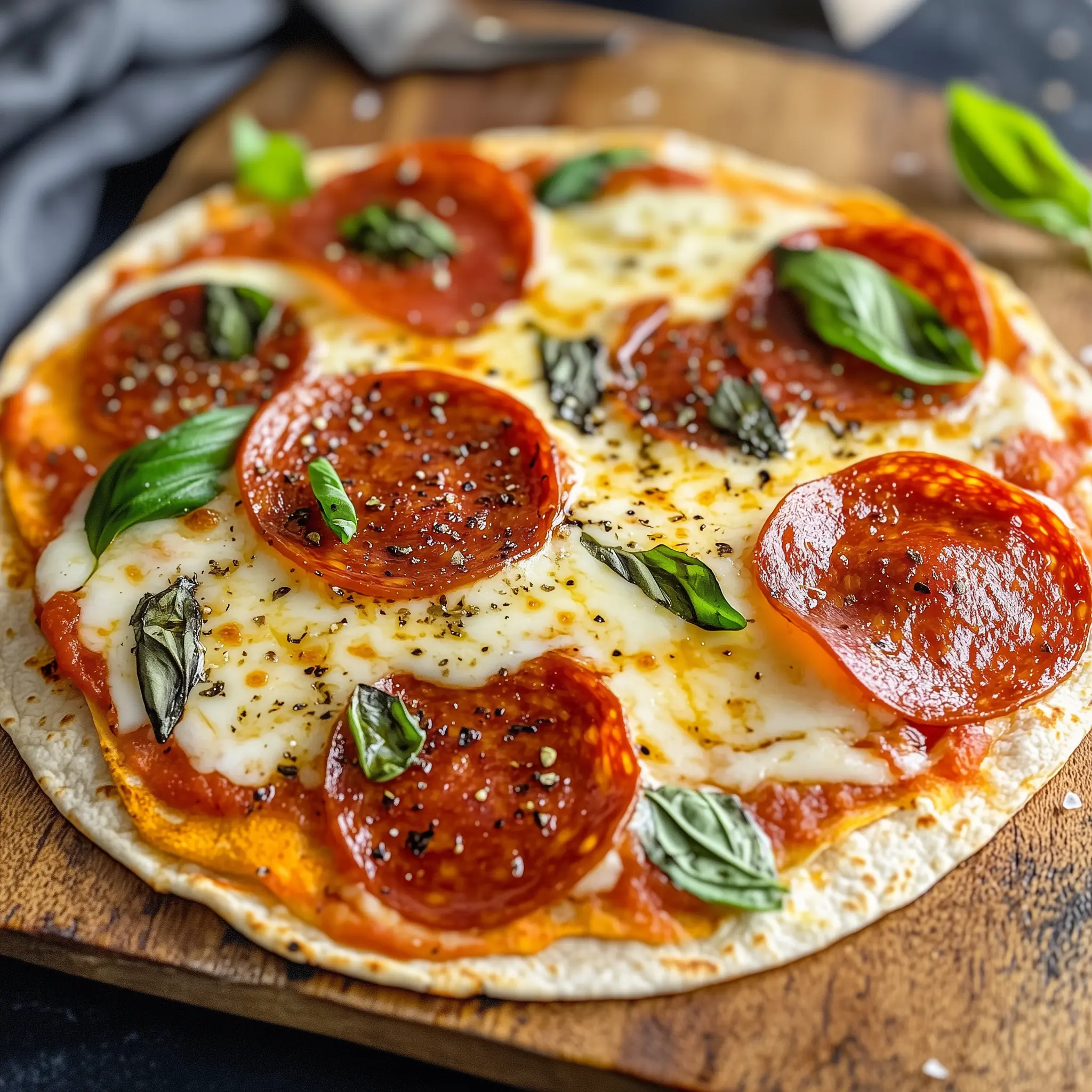 Wrap Pizza aus der Heißluftfritteuse